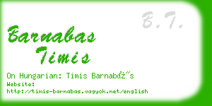 barnabas timis business card